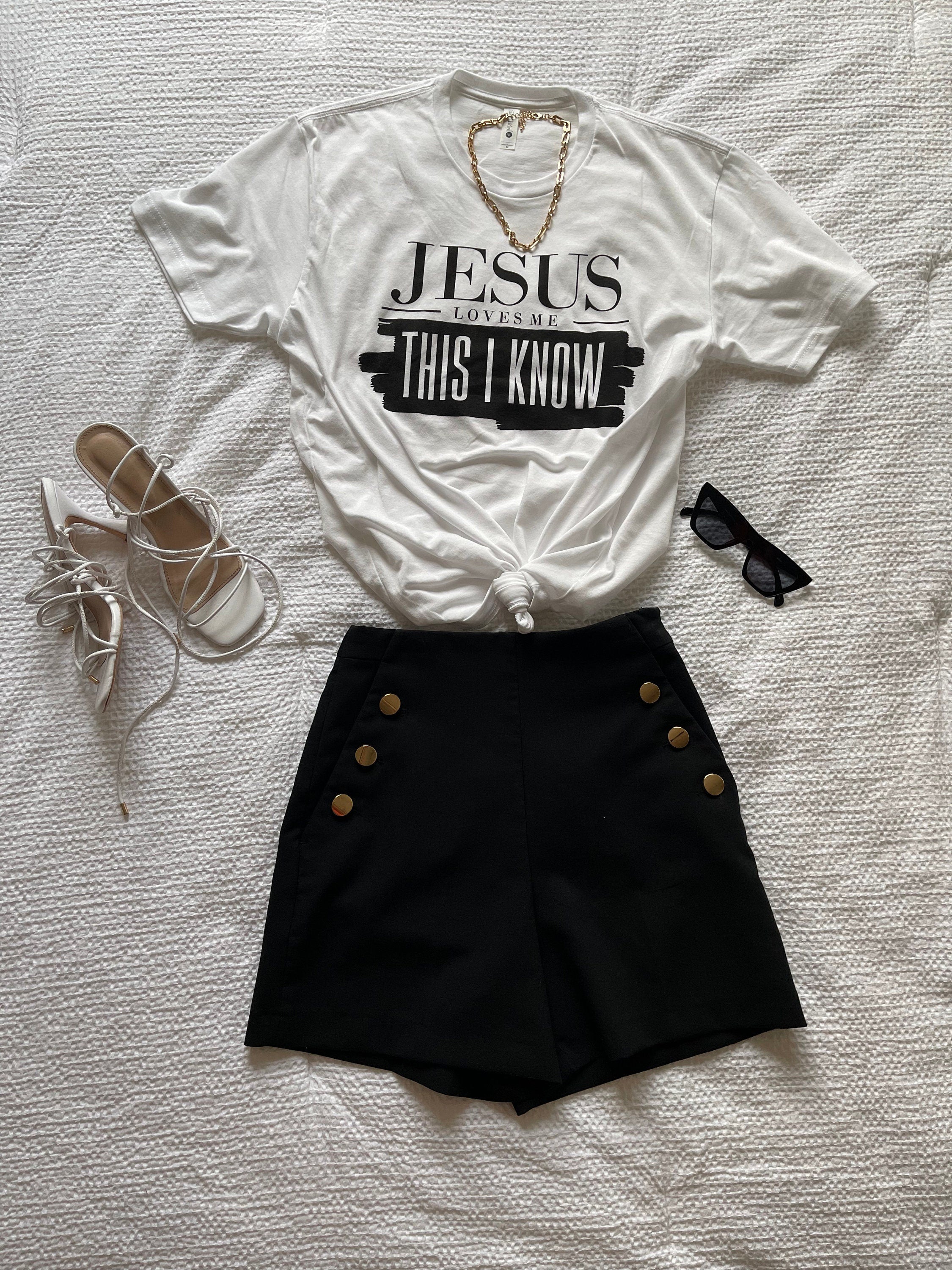 Unisex “Jesus Loves Me This I Know” T-shirt Christian Apparel, Perfect Baptism Gift, Birthday Gift for him or her, A gift for your self