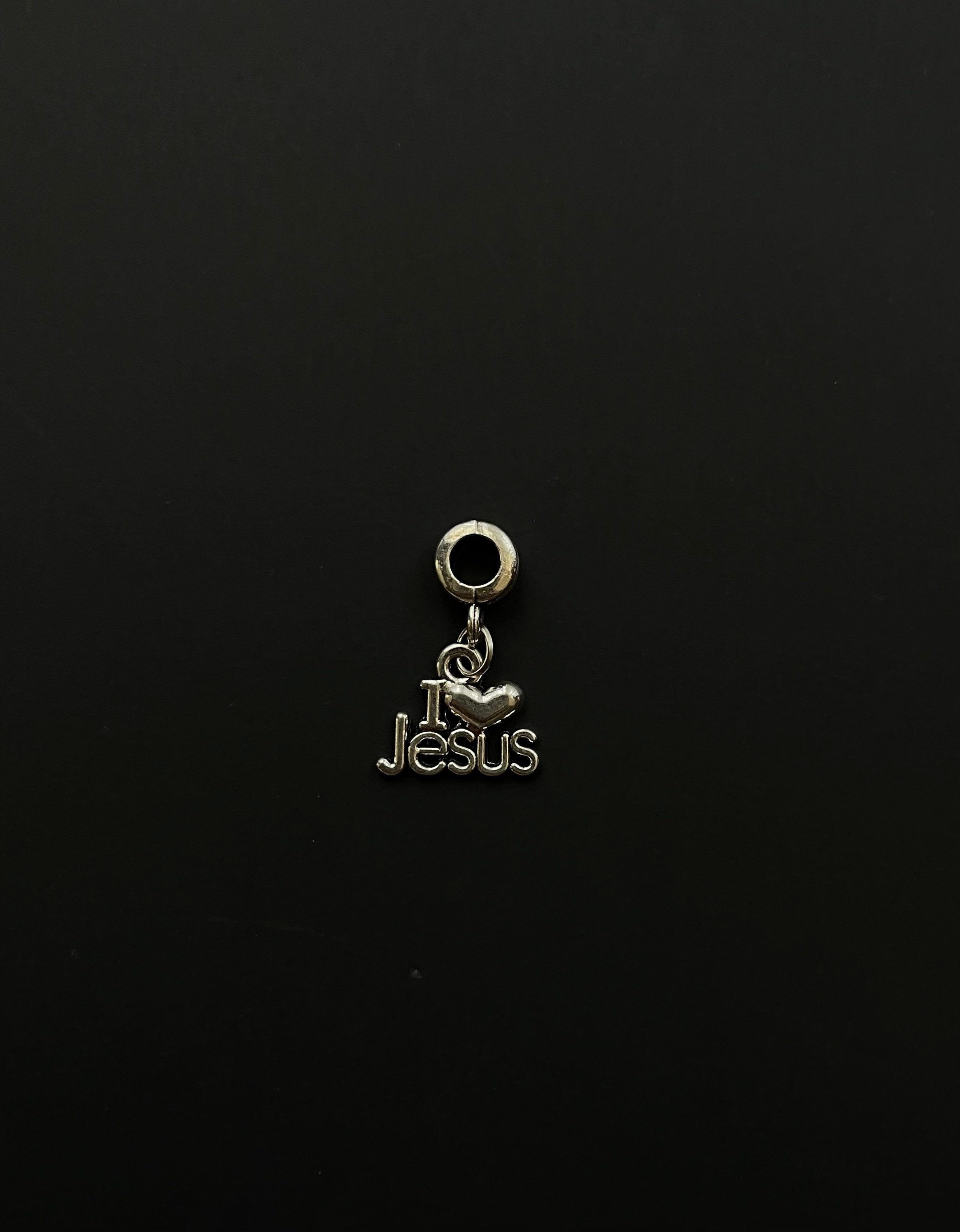 I Love Jesus Charm, Religious Bracelet Charm