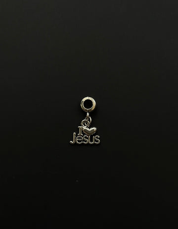I Love Jesus Charm, Religious Bracelet Charm
