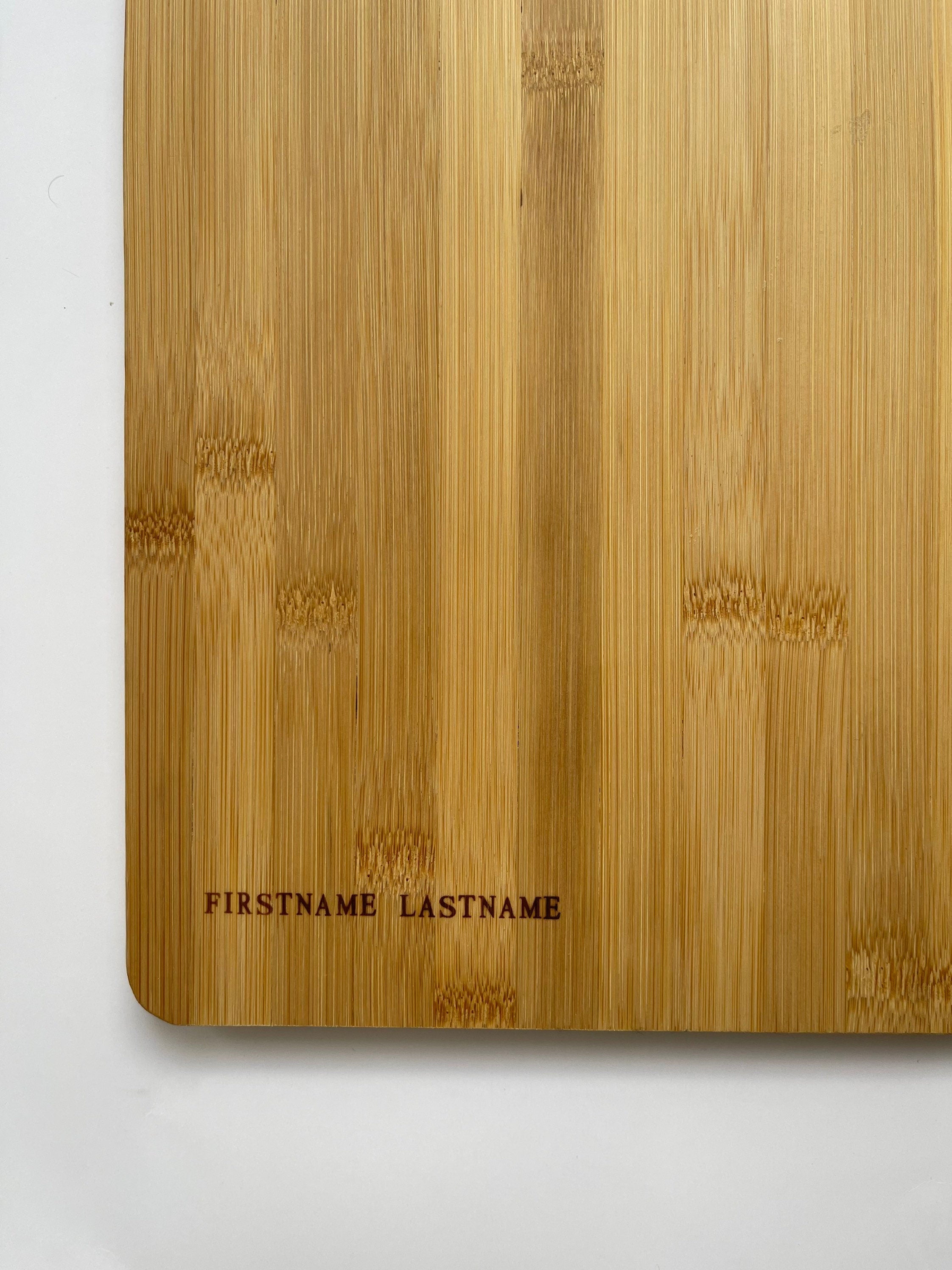 Personalized Bamboo Cutting Board, Custom Engraved Gift