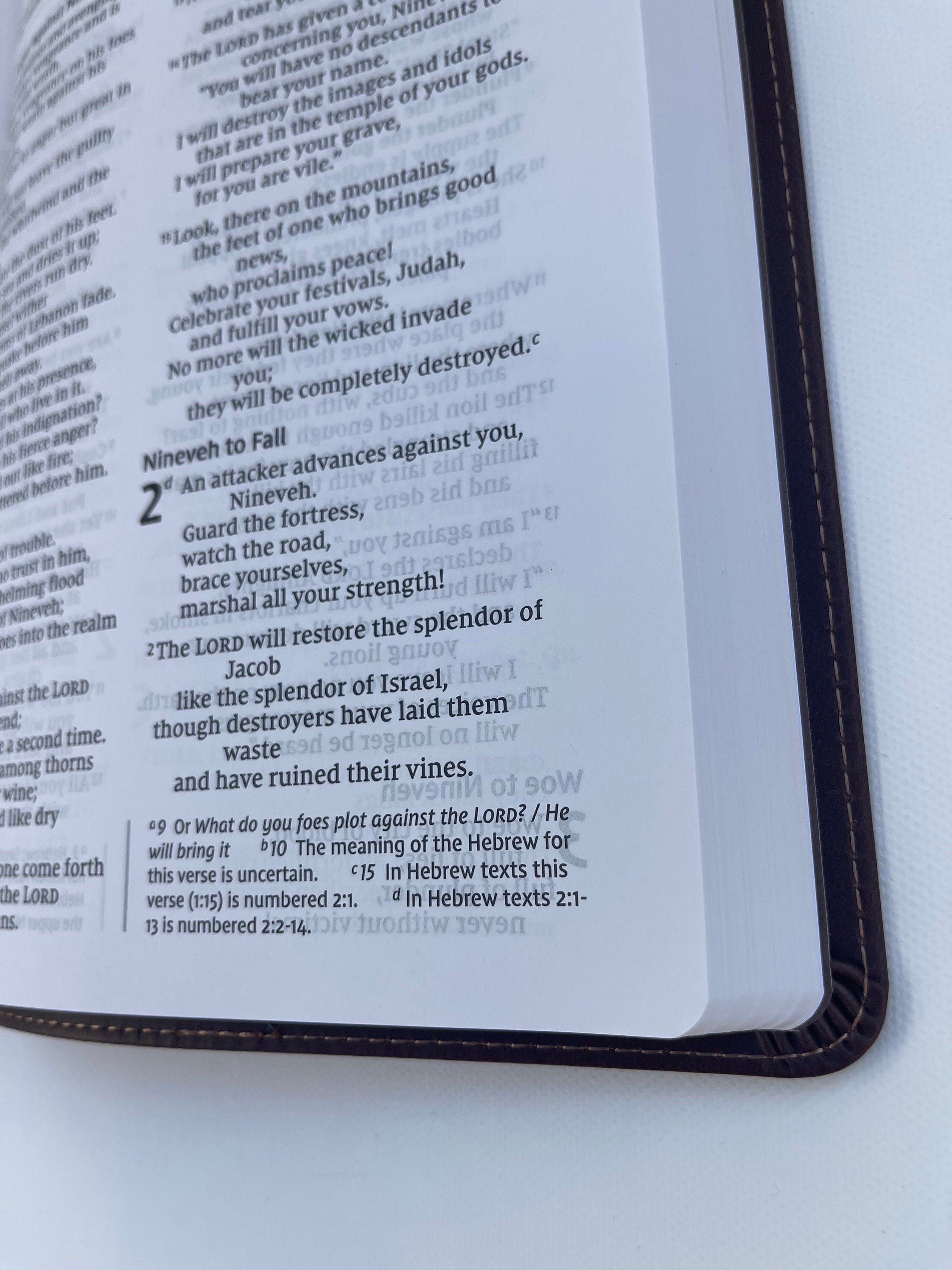 Custom Engraved NIV Leather Bible, Large Print, Personalized Gift