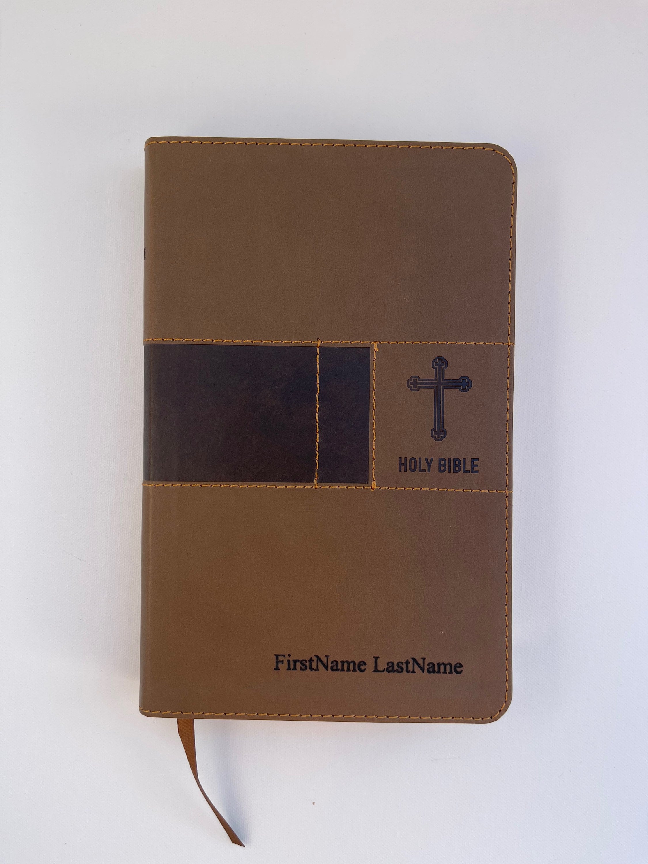 Personalized Brown Leather Bible: NIV, Custom Cover