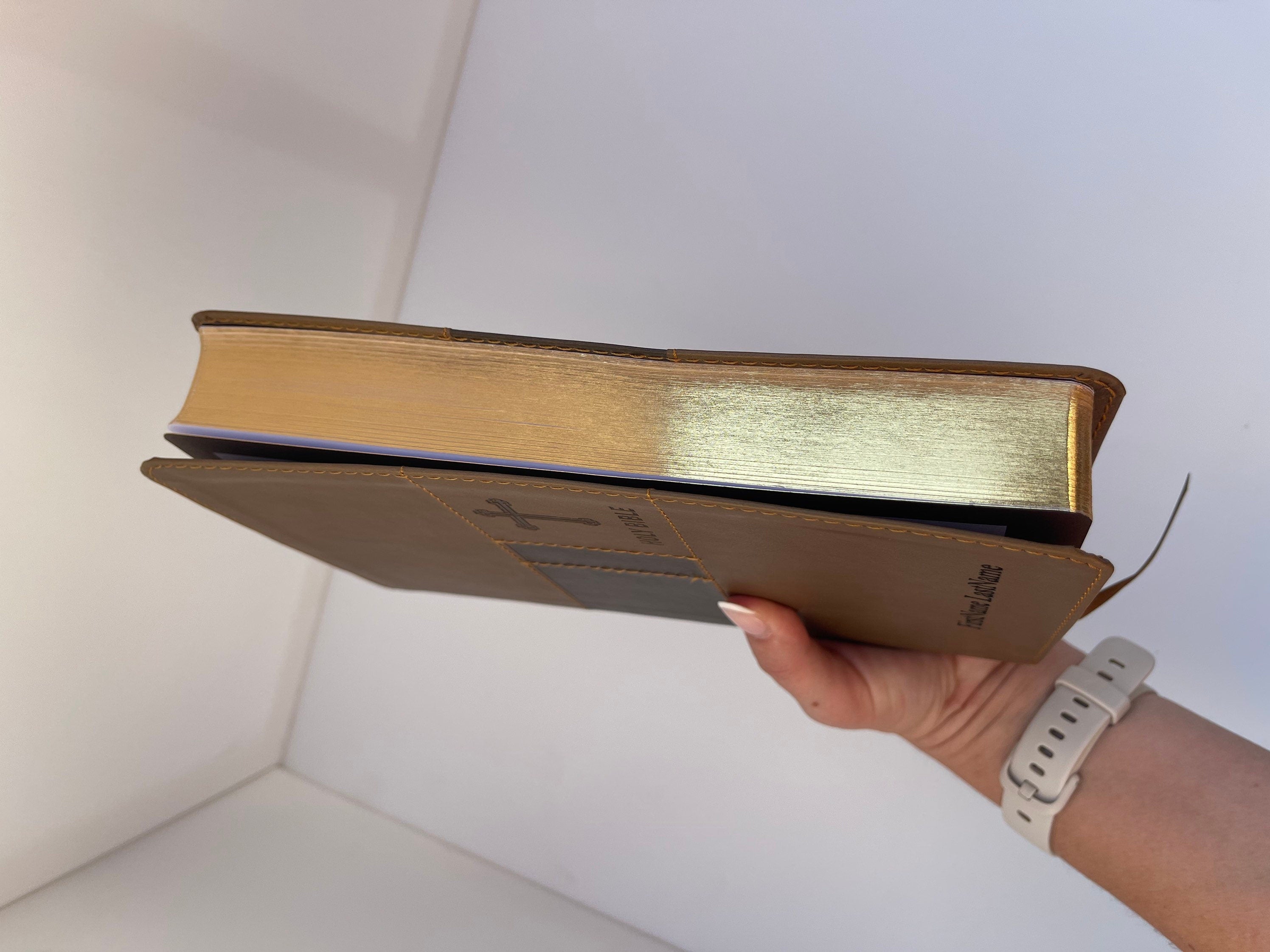 Personalized Brown Leather Bible: NIV, Custom Cover