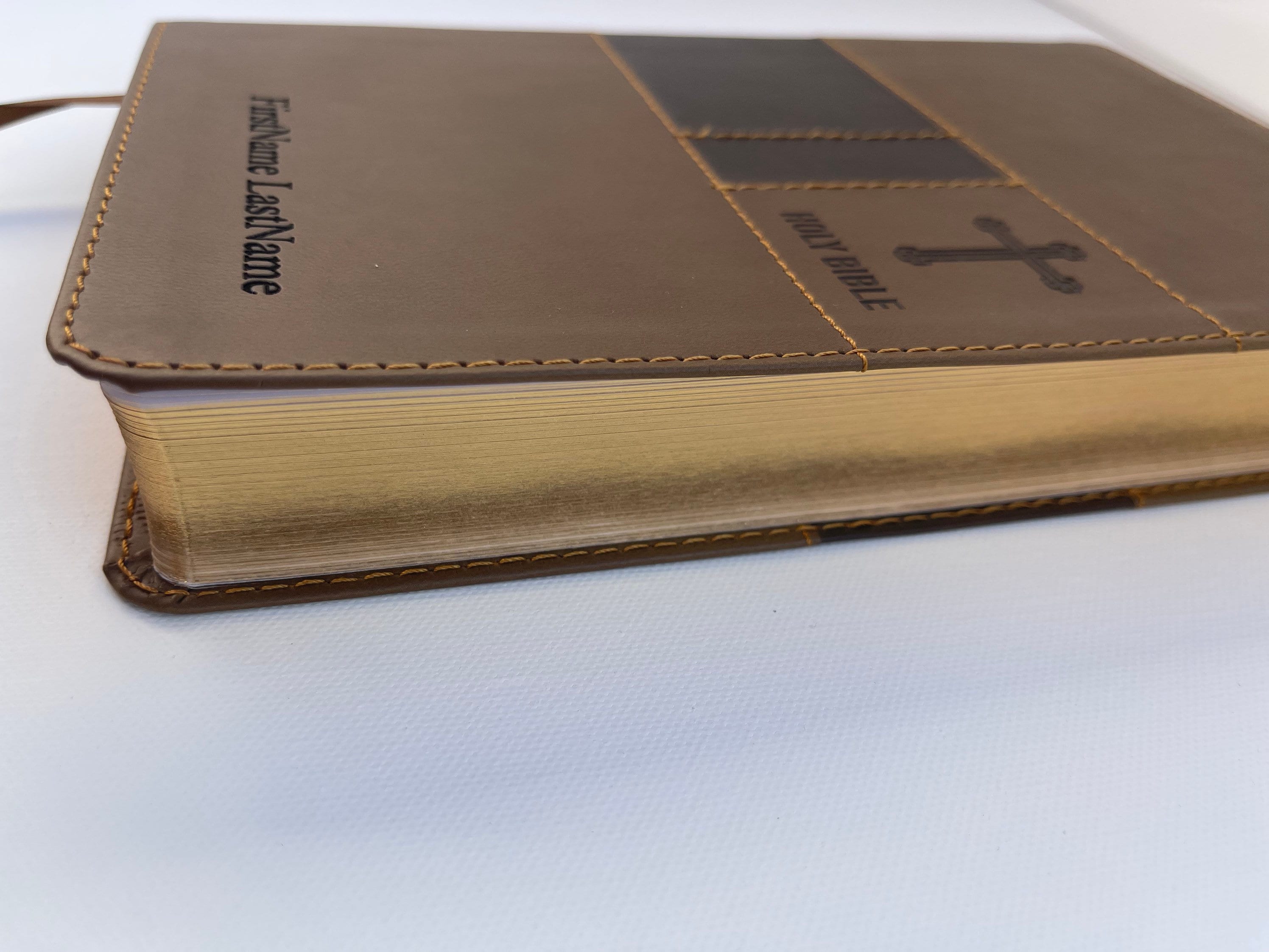 Personalized Brown Leather Bible: NIV, Custom Cover