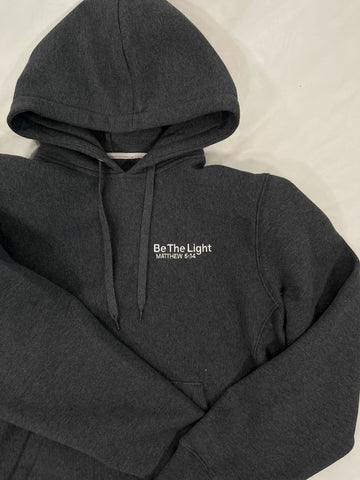Embroidered 'Be The Light' Hoodie, Christian Apparel