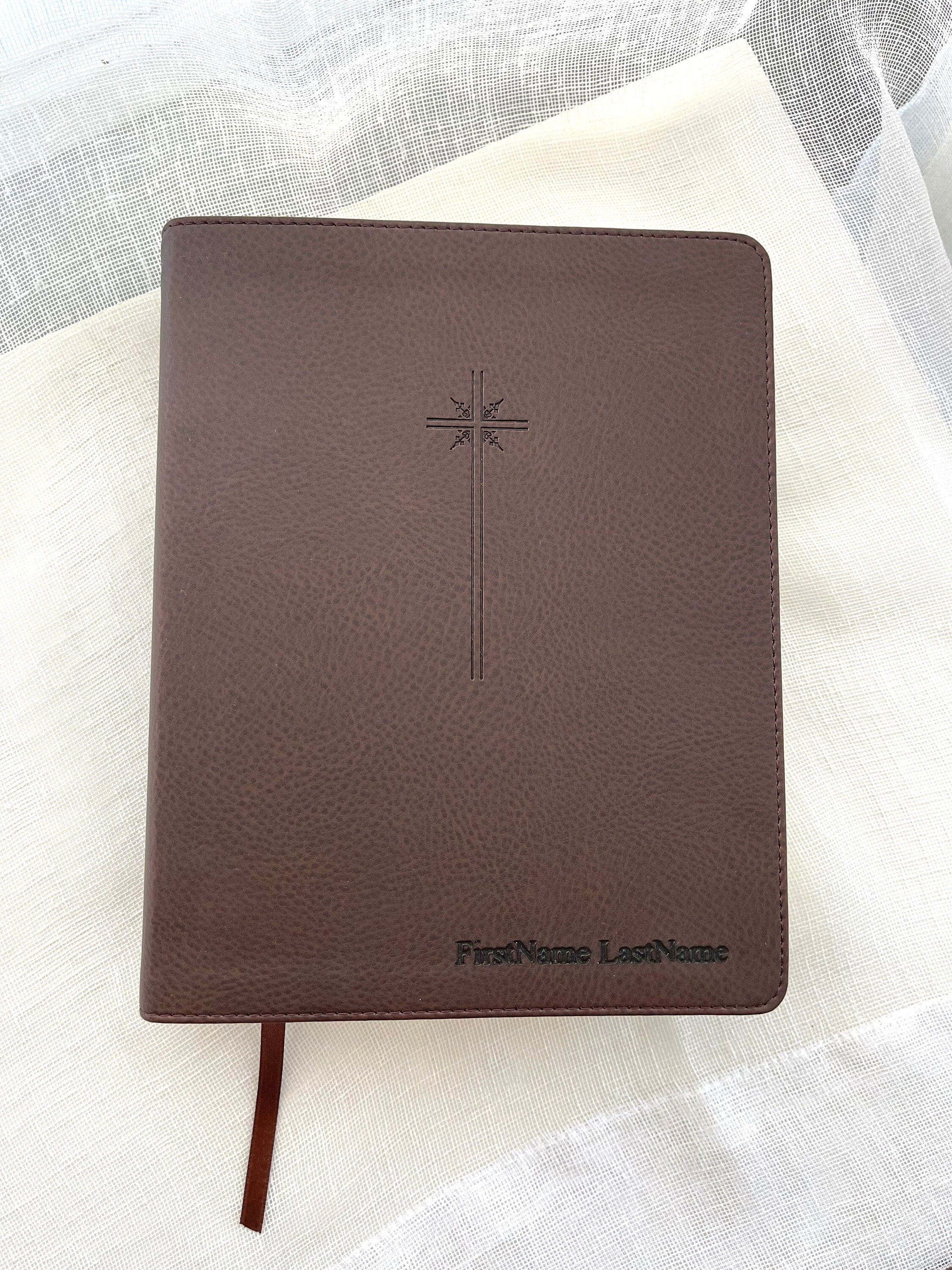 Engraved NIV Journaling Bible, Leathersoft Note-Taking Bible