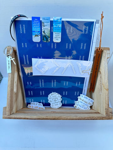 Faith Gift Bundle, Christian Bookmarks, Stickers, Keychain