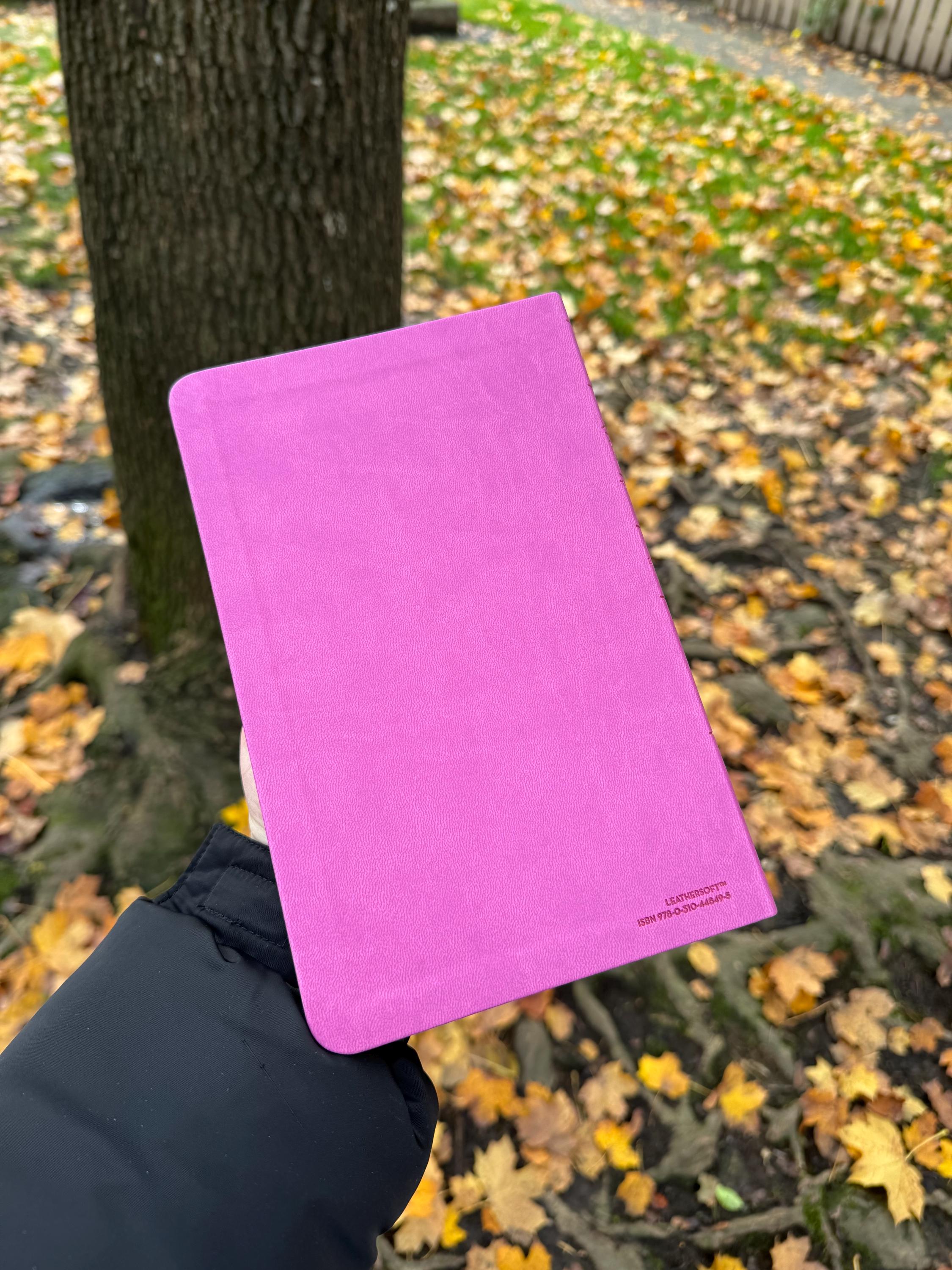 NIV Pink Leathersoft Thinline Bible • Women's Edition