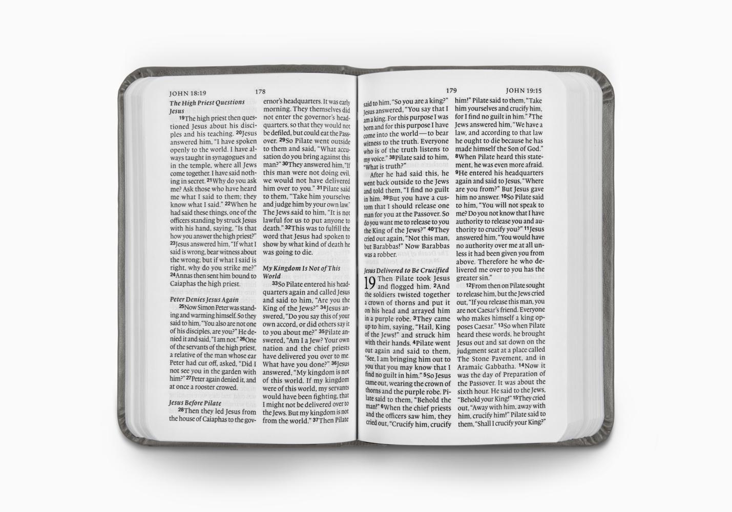 Title* Engraved Pocket Bible -TINY Small Bible, ESV Translation