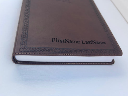 Holy Bible Engraved NIV , LARGE PRINT , Large Bible , Personalized Leather Bible , Customized Bible Cover , Baptism Gift , Family Bible