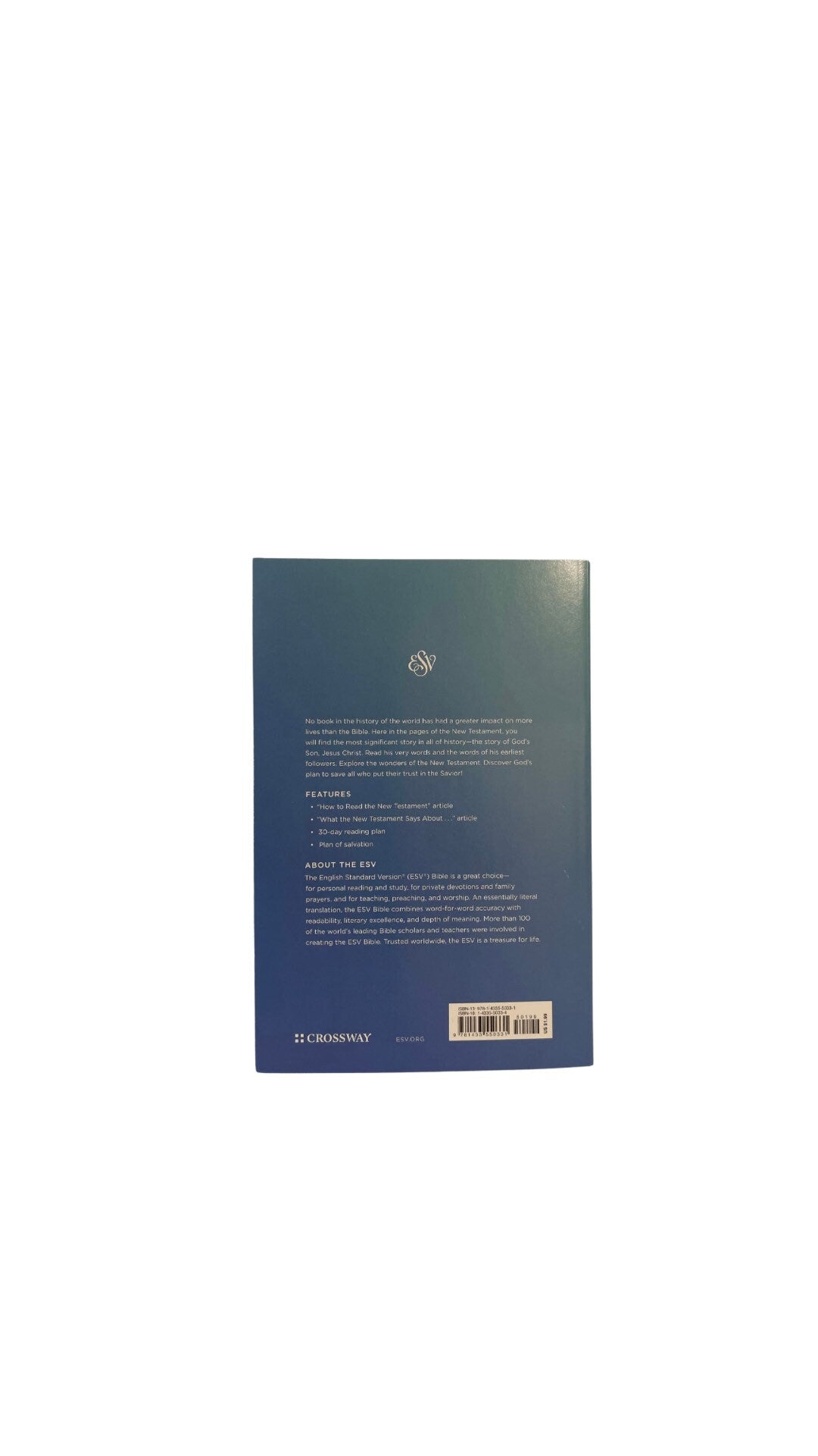 Set of 5 English Standard Version New Testament ONLY,perfect for evangelizing , Evangelists Bible / ESV Cheap Bible / Thin Bible