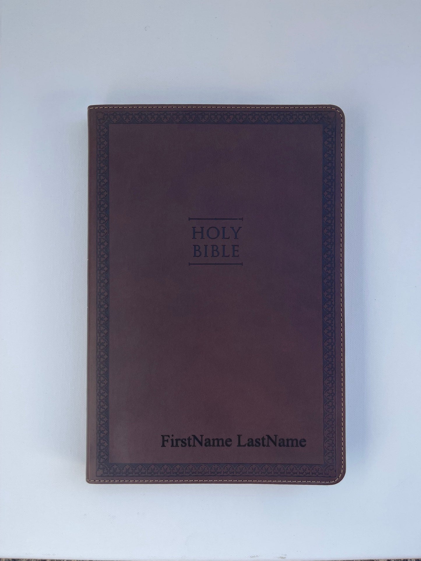 NIV Bible Engraved Cover, Personalized Leather Bible, Engraved Holy Bible Cover, Christian Religious Gift, Baptism Gift, First Communion