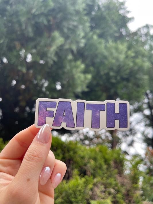 Purple Faith sticker,faith based stickers, christian stickers, religious stickers, vinyl sticker