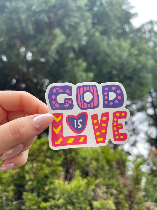 God is love, Faith based stickers, christian stickers, love stickers, bible verse stickers