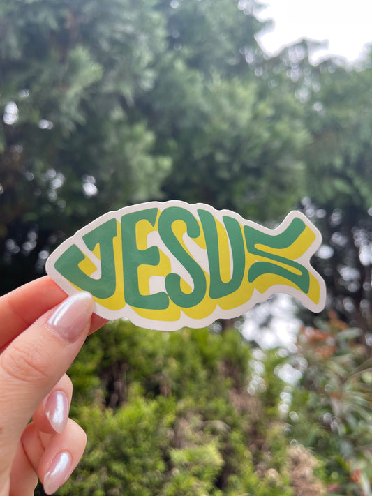 Jesus fish sticker ,Faith based stickers, christian stickers, love stickers, bible verse stickers, Fear of the Lord,