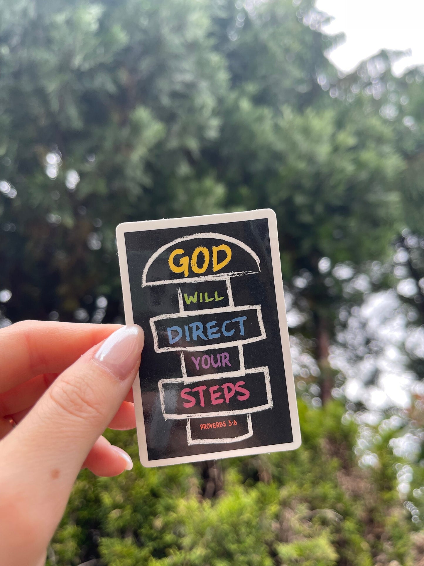 God will direct your steps, Faith based stickers, christian stickers, love stickers, bible verse stickers