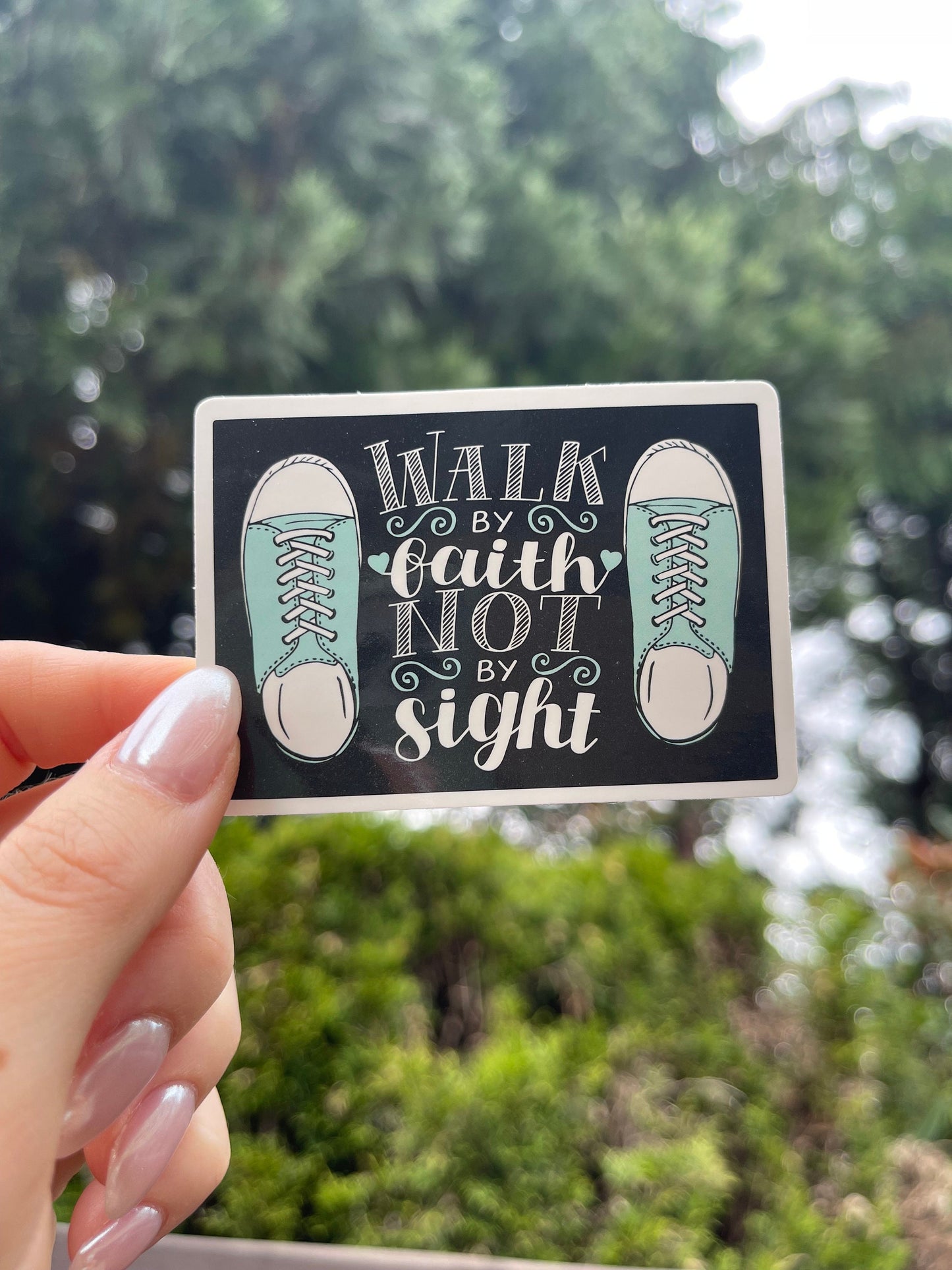 Walk by faith not by sight sticker, Faith based stickers, christian stickers, love stickers, bible verse stickers