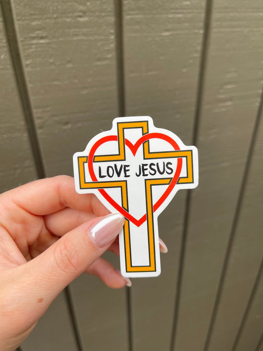 Love Jesus cross sticker ,Faith based stickers, christian stickers, love stickers, bible verse stickers, Fear of the Lord,