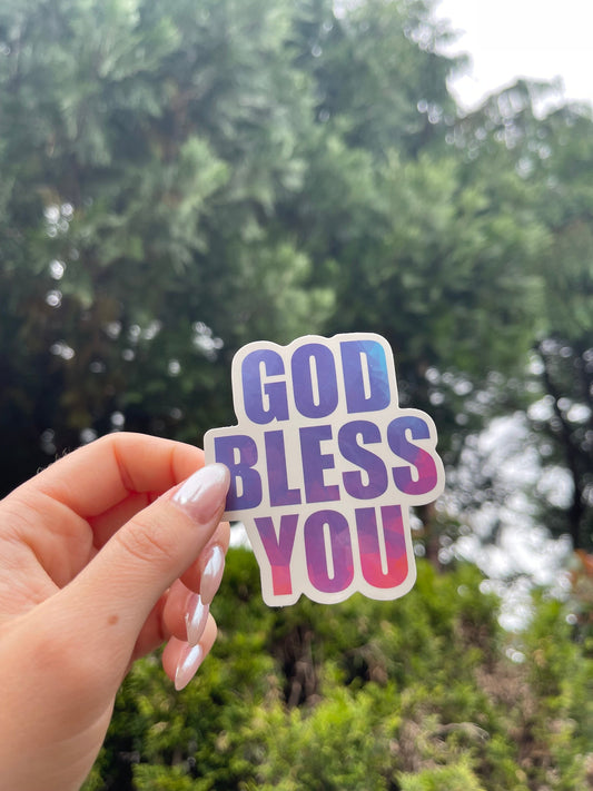 God Bless You sticker, Faith based stickers, christian stickers, love stickers, bible verse stickers