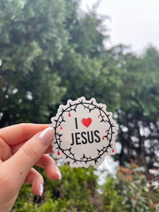 I love Jesus sticker, Faith based stickers, christian stickers, love stickers, bible verse stickers