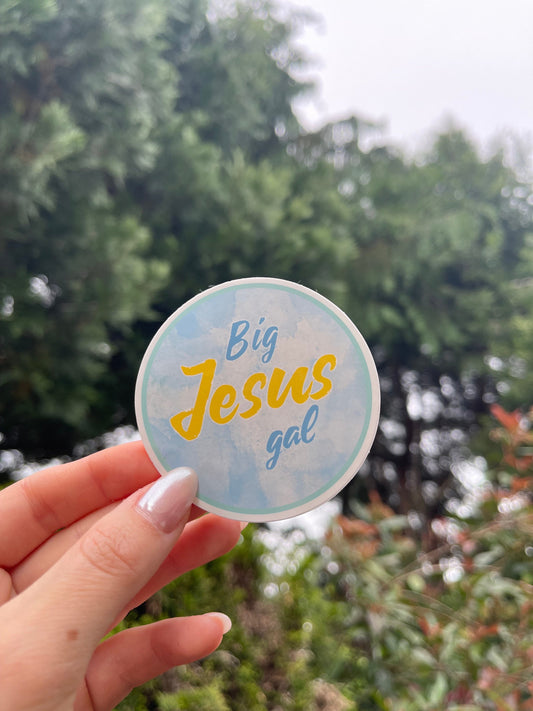 Big Jesus gal sticker, Faith based stickers, christian stickers, love stickers, bible verse stickers